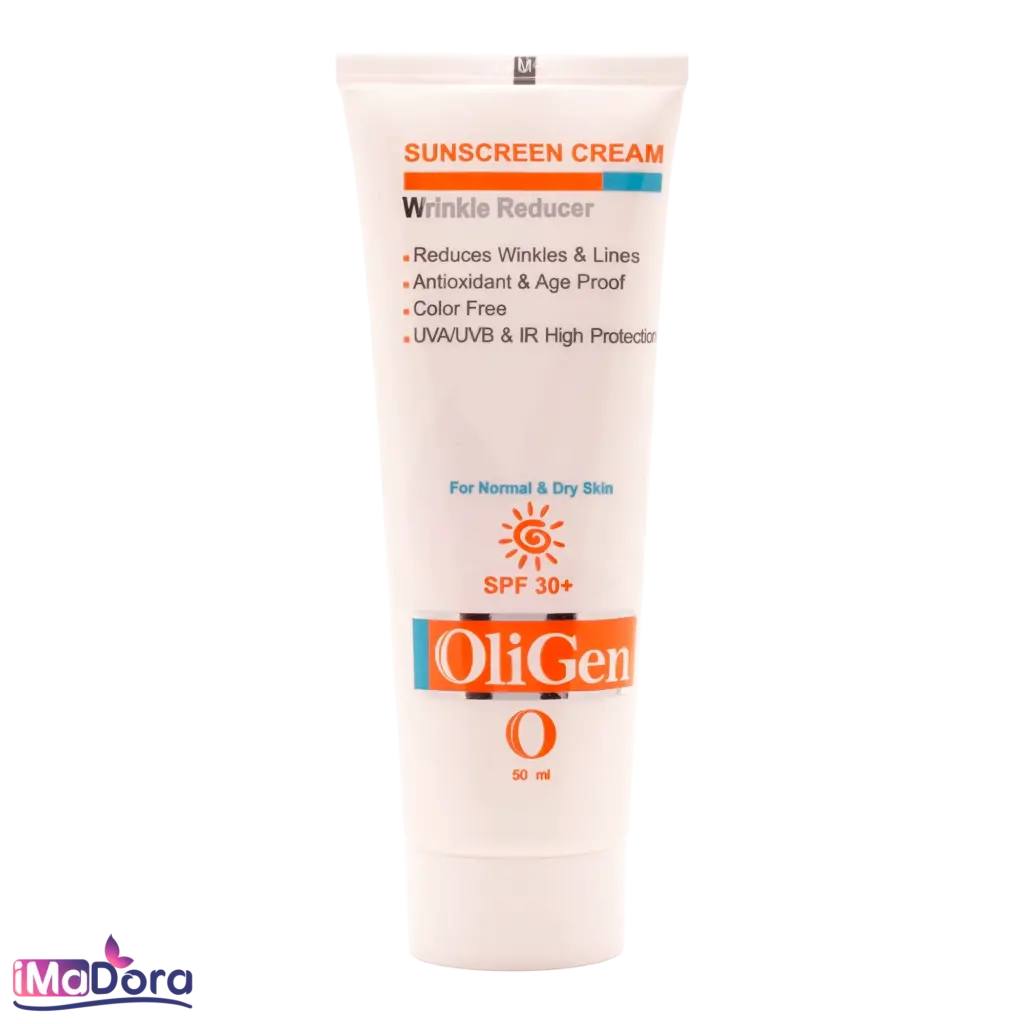 کرم ضد آفتاب ضد چروک پوست خشک الی ژن +SPF30