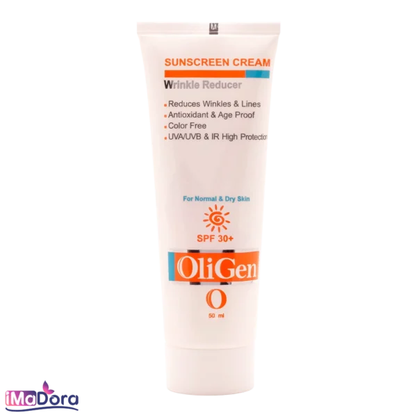 کرم ضد آفتاب ضد چروک پوست خشک الی ژن +SPF 30