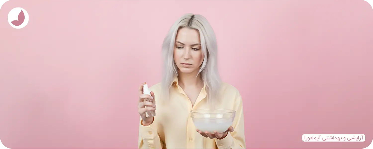 آب برنج برای موهای دکلره شده