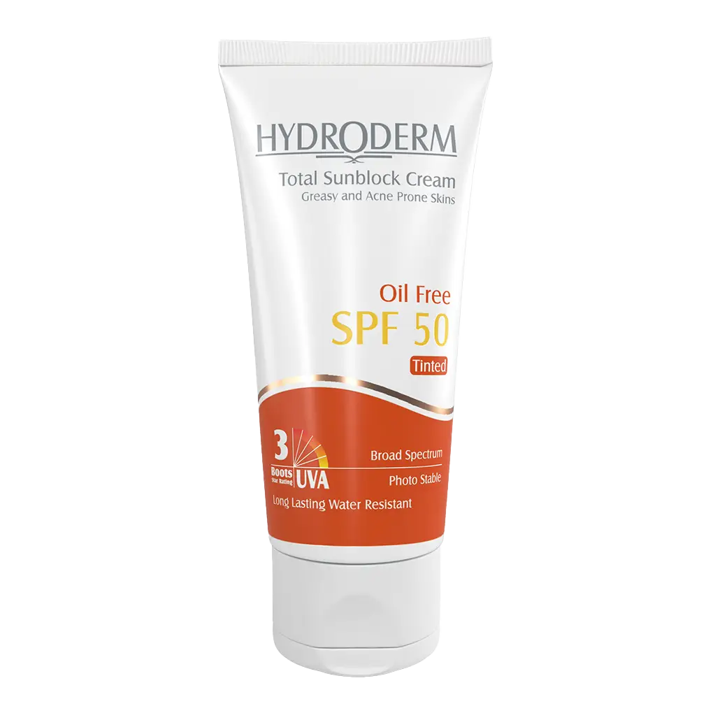 ضد آفتاب رنگی پوست چرب هیدرودرم SPF 50