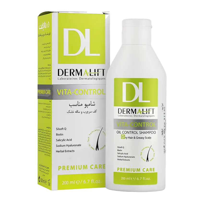 قیمت و خرید شامپو کف سر چرب و ساقه خشک درمالیفت