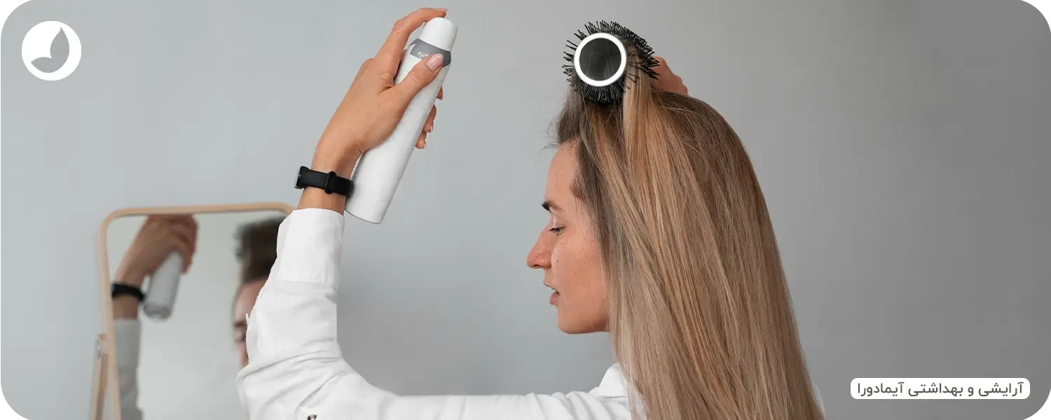 نحوه استفاده اسپری مو