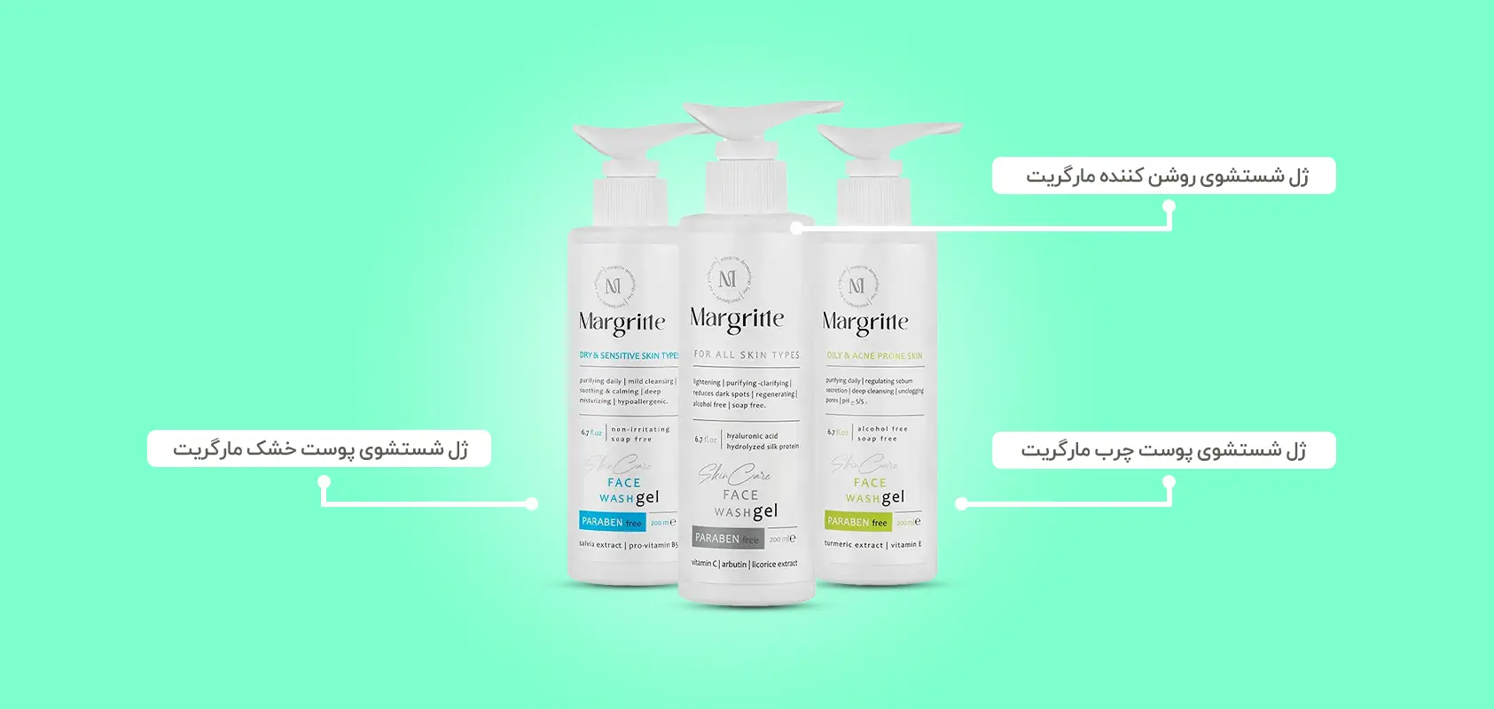 ژل شستشوی صورت مارگریت