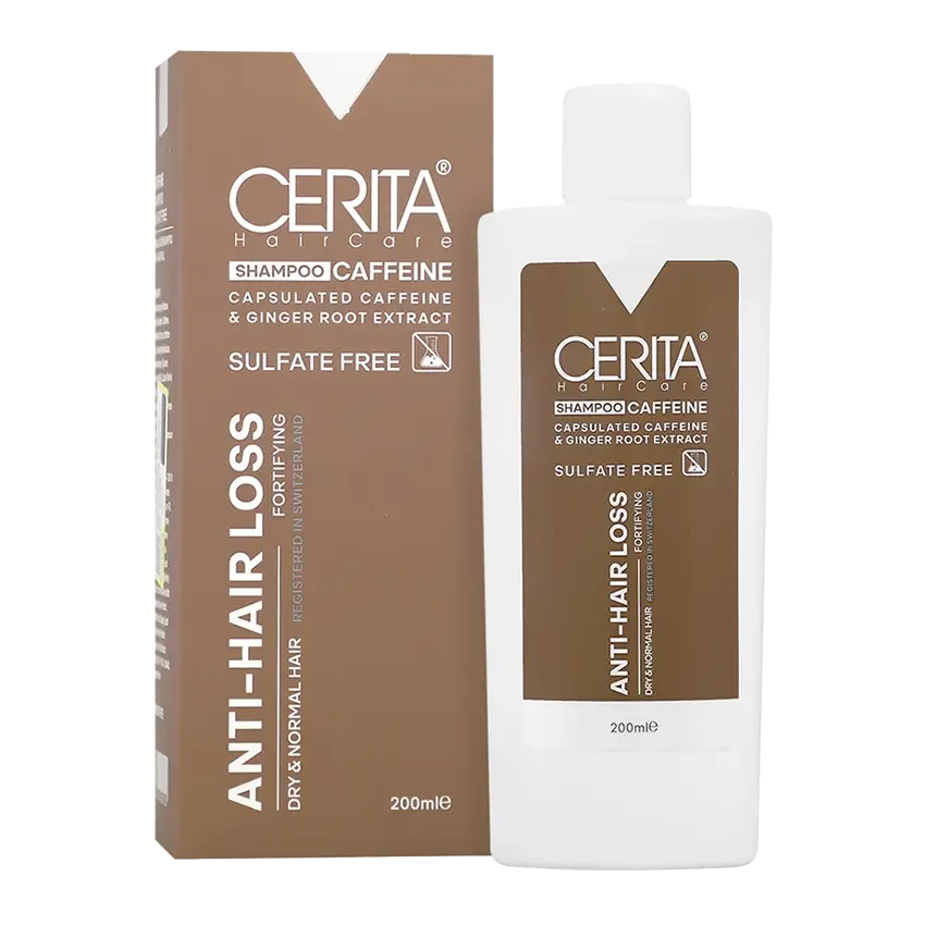 خرید شامپو کافئین موی خشک بدون سولفات سریتا