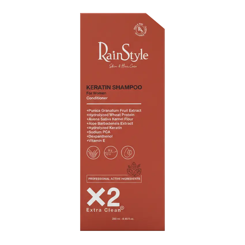 خرید شامپو موی کراتین شده رین استایل